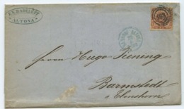 1862 AD Schleswig-Holstein → Bahnpost Brief Altona Nach Barmstedt - Schleswig-Holstein