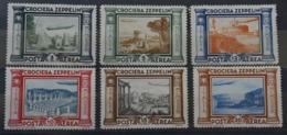 Italia SET 6V OTT.Centrattura .Crociera Zeppelin.MNH** SPL (AUK.28074 - Marcophilia (Zeppelin)