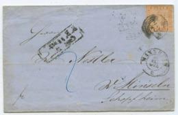 1861 Altdeutschland Baden → Brief Mannheim Nach Minseln - Covers & Documents