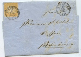 1862 AD Württemberg → Brief Biberach Nach Babenhausen - Cartas & Documentos