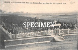 Rustplaats Onzer Dappere Helden Alhier Gevallen Den 12 Aug 1914 Haelen - Halen - Halen