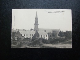 Carte Postale Ancienne De Plogoff - Vue Générale - L'Eglise - Environs De La Pointe Du Raz - Plogoff