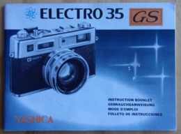 YASHICA - ELECTRO 35 GS - Manuel D'utilisation - Instruction Booklet - Gebruiksaanwijzing - Foto - Photo - Matériel Et Accessoires