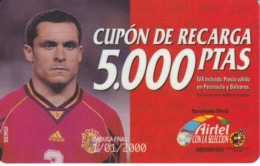 ACR-019 TARJETA DE AIRTEL DE SERGI, JUGADOR DE LA  SELECCION ESPAÑOLA DE 5000 PTAS - Airtel