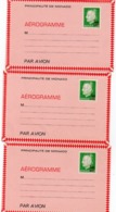 MONACO - LOT DE 3 AEROGRAMMES N° 502 - ANNEE 1976 - Postwaardestukken