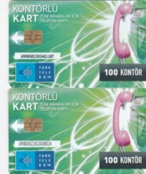 Turkey, TR-C-212J And 212Ja, Kontörlü Kart, 2 Scans. Expiry 2011-10  2 Different CN Fonts 212Ja Not In Colnect Catalogue - Turchia