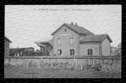 9. Acheux-en-Amiénois – Acheux-Varennes - La Gare / The Railway Station. (Ed. Bouchez). TBE. - Acheux En Amienois