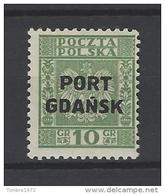 Polen Lokaal Port Opdruk  GDANSK ** Met Keurstempeltje Op De Gomzijde. - Portomarken