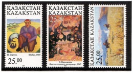 Kazakhstan 1997 .  Paintings. 3v X 25.oo.   Michel # 185-87 - Kazakhstan