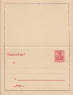 Deutsches Reich Postal Stationery Ganzsache Entier 1921, 40 Pf. Germania Kartenbrief (Rosaweiss) - Cartes Postales