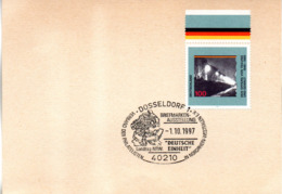 (Bu-B4) BRD Sonderstempel-Blankobeleg "BM-Ausstellung DEUTSCHE EINHEIT" EF Mi 1830 SST 1.10.1997 DÜSSELDORF 1 - Storia Postale