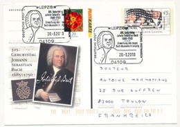 ALLEMAGNE - 2 Cartes Postales - Entiers Postaux Commémoratifs Anniversaire De Jean Sébastien BACH - Musique