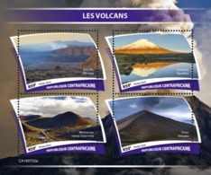 2019-10- CENTRAL AFRICAN REP -  VOLCANOES       4V    MNH** - Volcanos