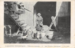 CPA 51 VILLERS EN ARGONNE AU PECHEUR GOURMAND LA COUR - Otros & Sin Clasificación