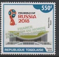 Togo 2018 Mi. ? Surch. Ovpt. "FRANCE CHAMPION" FIFA World Cup WM Coupe Du Monde Russie Russia Football Fußball Soccer - 2018 – Rusia