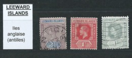 3208 - Lot De 3 Timbres LEEWARD ISLANDS - Leeward  Islands