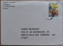 2011 Grece - Children Agricolture € 0.75 -  Used Stamp On Cover To Italy - Briefe U. Dokumente