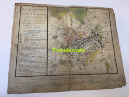PLAN +/- 1815  DE LA BATAILLE DE MONT SAINT JEAN DITE DE WATERLOO TARDIEU GOUJON MARTINET PICQUET GRAVEUR - Mapas Topográficas