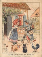 Chromo RICQLES Alcool De Menthe - Dessin Illustré Par Gerbault En 1916 - Guerre 14/18 Alsace/Lorraine Poilu - Autres