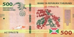 Burundi (BRB) 500 Francs 2015 UNC Cat No. P-50a / BI236a - Burundi