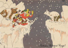 Polar Bear And Alpinists . Humour. Signed Dubout . Format 10/15. Ours Polaire - Ours