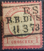 DEUTSCHES REICH 1872 - DÜSSELDORF Cancel - Mi 4 - Kleines Brustschild - 1gr - Oblitérés