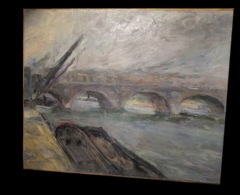 [POST-IMPRESSIONNISME PARIS SEINE PONT] APELLE (Auguste) - [Huile Sur Toile, Signée]. - Huiles