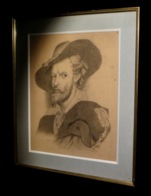 [DESSIN] Portrait D'un Homme Au Chapeau. Circa 1900. - Dessins