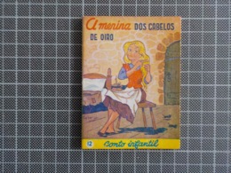 Cx 10) MAJORA Conto Infantil Portugal Ilustrado César Abbott A MENINA DOS CABELOS DE OIRO 9,8X7,5cm Coleção Formiguinha - Junior