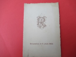 Menu Bristol Ancien/Mariage Roger-Marianne(avec  Monogramme)/Van Bellinghen/BRUXELLES/Belgique /1923             MENU281 - Menú