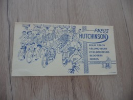 Pub Publicité  Buvard Publicitaire Pneus Hutchinson Illustré Par Mich Moto Vélo Scooter - Tweewielers