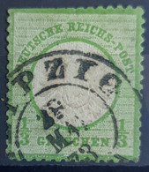 DEUTSCHES REICH 1872 - LEIPZIG Cancel - Mi 17 - Grosses Brustschild - 1/3gr - Oblitérés