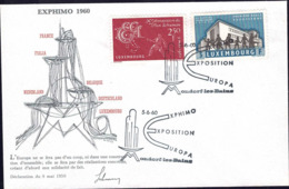 1960 Lettre Exphimo Europa Mondorf-les-Bains, Michel 2019: 620,621 - Varietà & Curiosità