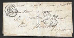 1854 - CHERBOURG A SAINT CLAIRE - Lettre De Militaire A Sa Mère - 1849-1876: Klassik