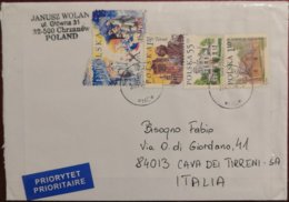 2004 Poland -  Used Stamps On Cover To Italy - Brieven En Documenten