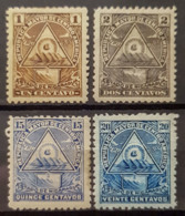 NICARAGUA 1898 - MLH - Sc# 109A, 109B, 109H, 109I - Nicaragua