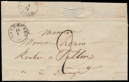 ) Haversin Brief (hoofding), Via - 1849-1850 Medallions (3/5)
