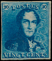 * N° 2A '20 Cent. Blauw' Origine - 1849 Schulterklappen