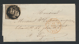 ) N° 6, Volrandig, Op Brief Uit - 1851-1857 Medallones (6/8)