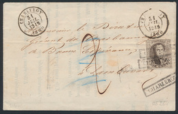 ) N° 10 (geraakt) Op Brief Uit C - 1858-1862 Medallones (9/12)