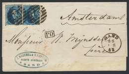 ) N° 15 (2x), Op Mooie Brief Uit - 1863-1864 Medaillen (13/16)