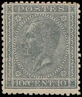 * N° 17 '10 Cent. Grijs' Zeer Fr - 1865-1866 Linksprofil