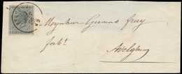 ) N° 17, Op Briefomslagje Uit Be - 1865-1866 Profile Left