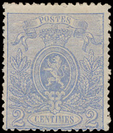 * N° 24Ab '2 Cent. Violetblauw' - 1866-1867 Petit Lion (Kleiner Löwe)