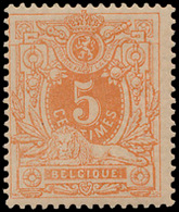 ** N° 28 '5 Cent. Okerrood' Zeer - 1869-1883 Leopoldo II