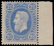 ** N° 31A '20 Cent. Hevigblauw' M - 1869-1883 Leopold II.