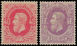 * N° 34A '40c Felroze' En 36A '1 - 1869-1883 Leopold II.