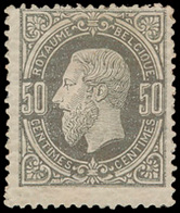 * N° 35a '50 Cent. Zwartgrijs' Z - 1869-1883 Leopold II.