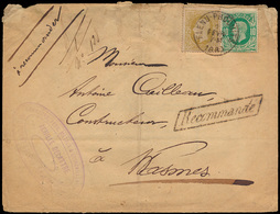 ) N° 30 En 32, Op Aangetekende B - 1869-1883 Leopoldo II
