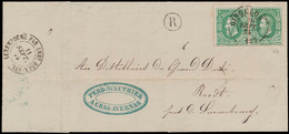 ) N° 30 (in Paar), Op Brief Met - 1869-1883 Leopoldo II